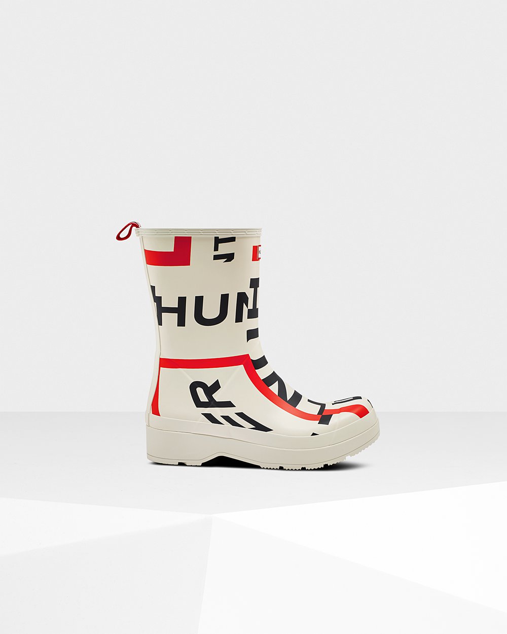 Play Botas Hunter Hombre - Original Mid-Height Exploded Logo Rain - Blancos - ETVUQAS-38